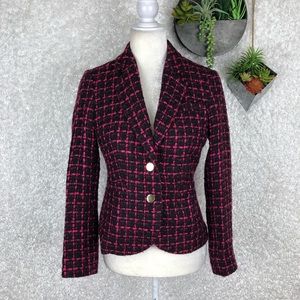 Calvin Klein Pink & Black Tweed Blazer | 4